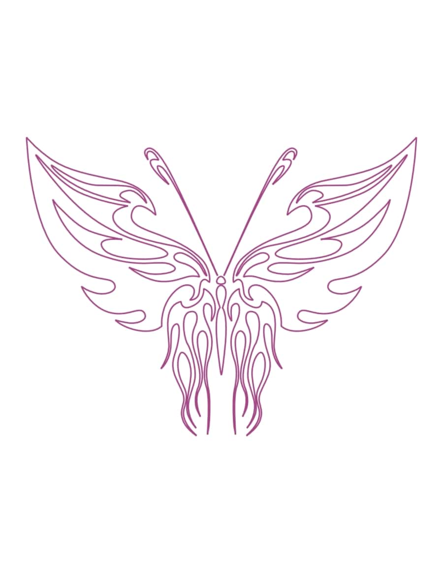 Butterfly Coloring Illustration Tracing Worksheets Pdf Free Vectors
